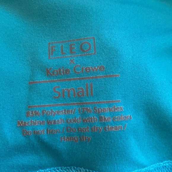 Fleo Teal Leggings - sz S - Picture 3 of 6